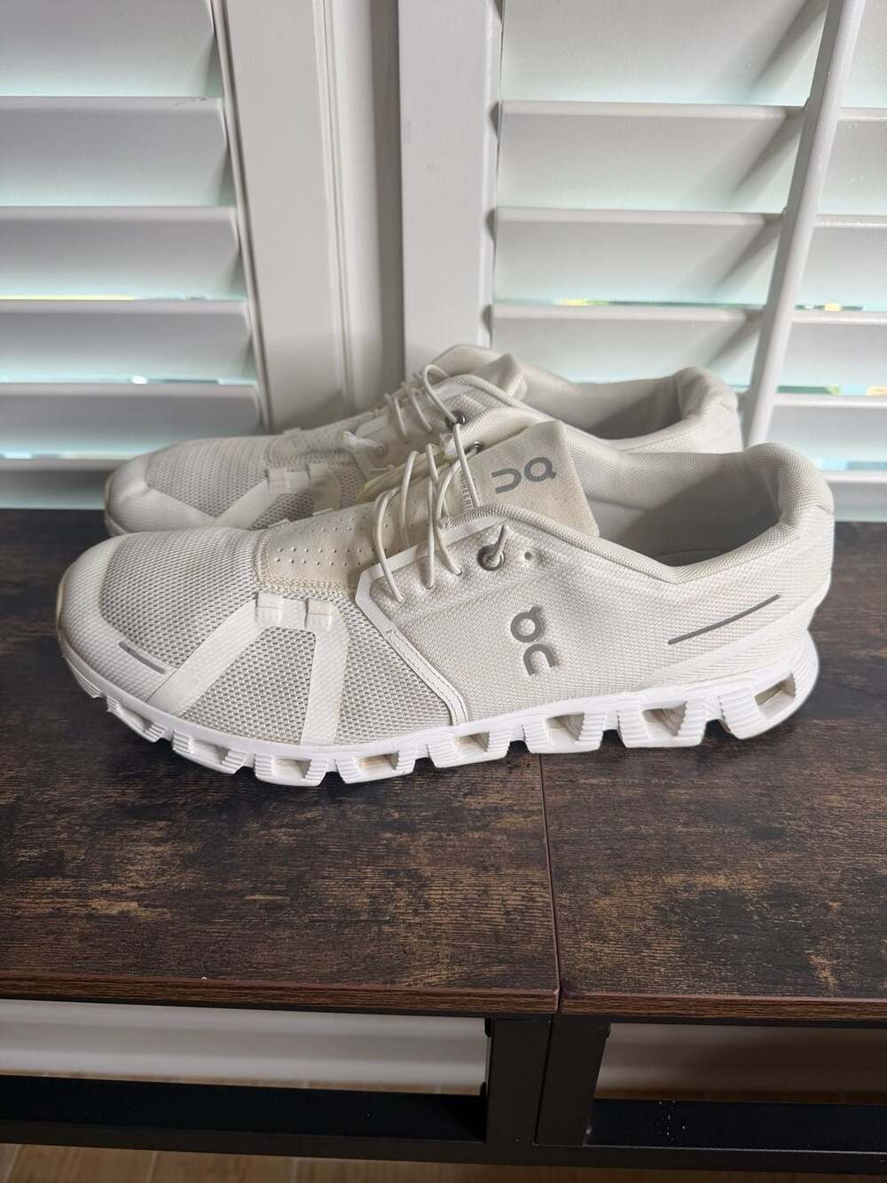 On Cloud Men's All White Running Shoes Sneakers Size US 13 EU 48